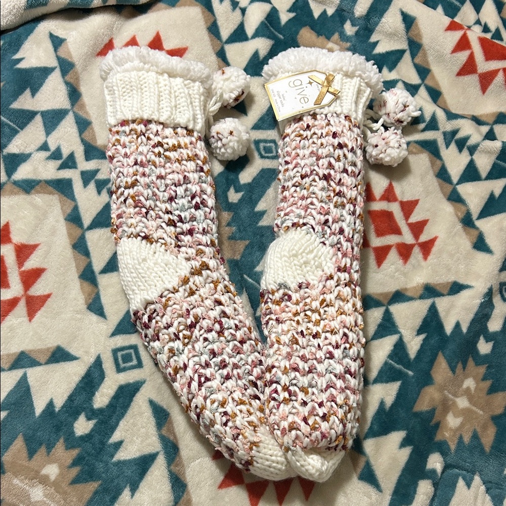Cozy Multicolor Knit Socks